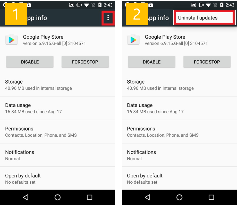 Resolver erros de instalação do aplicativo na Google Play Store