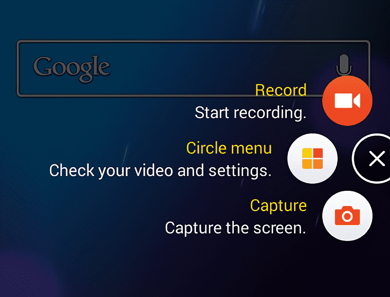 mobizen function video recording